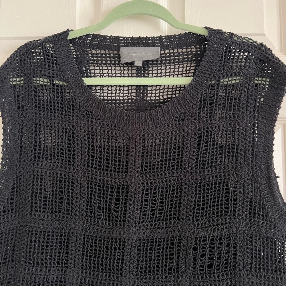 Sunday in Brooklyn black sweater tank w/cami. EIC. Onesize. - Picture 2 of 6